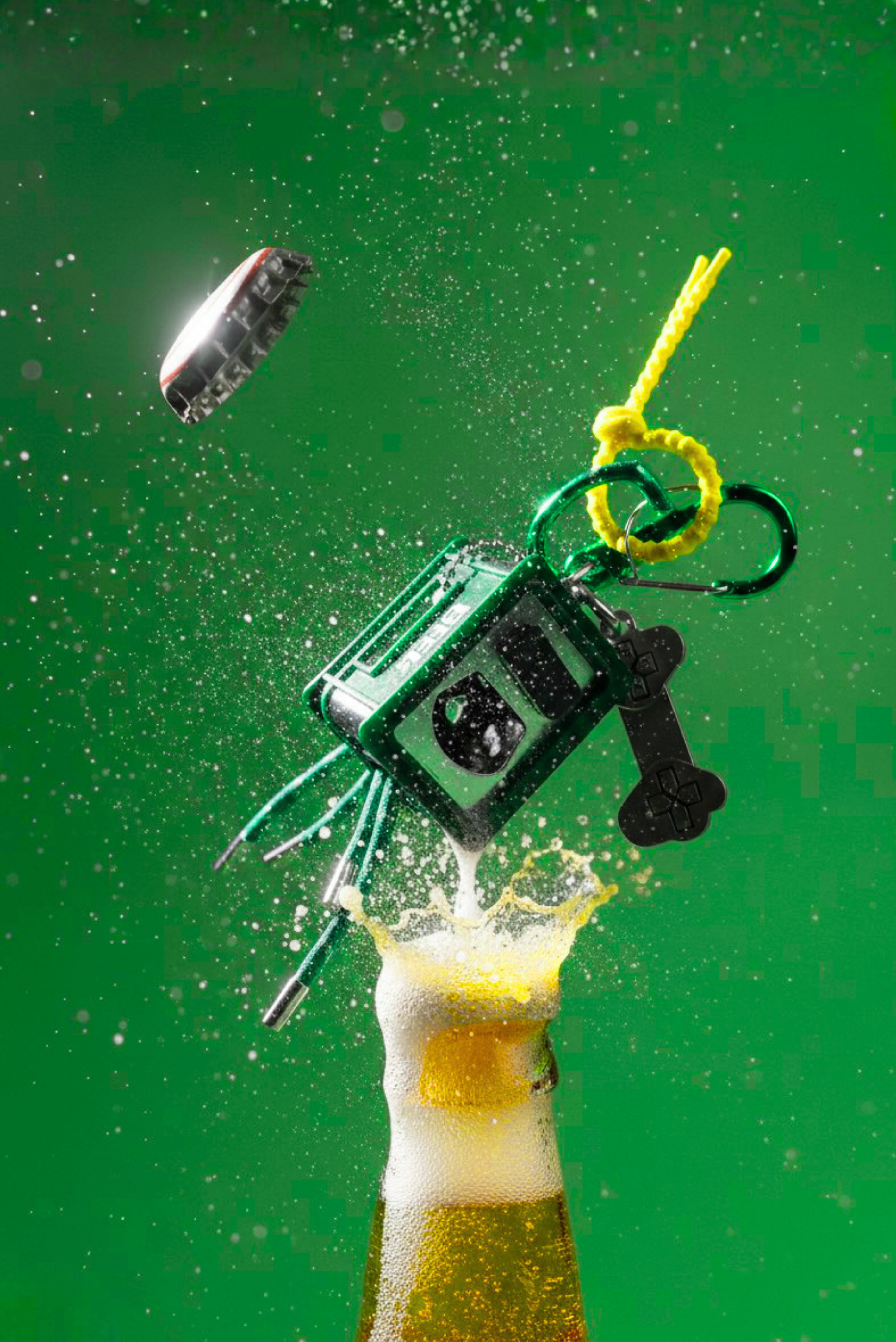PONG MULTI CHARM KEYRING